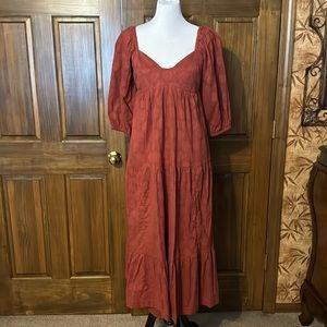 Anthropologie rust colored dress size S